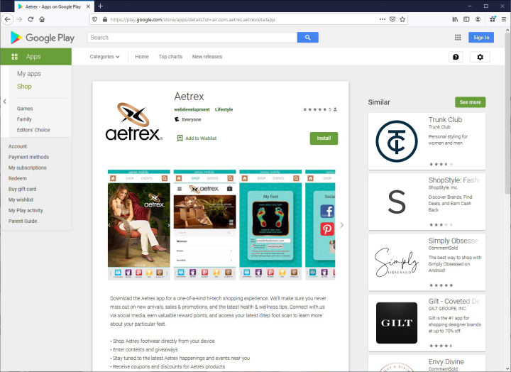 Aetrex Mobile App