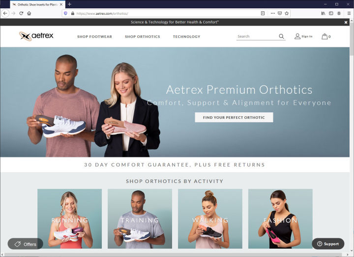 Aetrex Orthotics - eCommerce