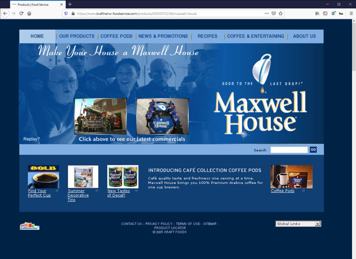 Maxwell House Coffee - Website